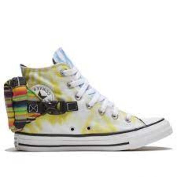 Converse Chuck Taylor High Top Sneakers Shoes Rainbow Tie Dye Size 8.5 - Picture 1 of 12